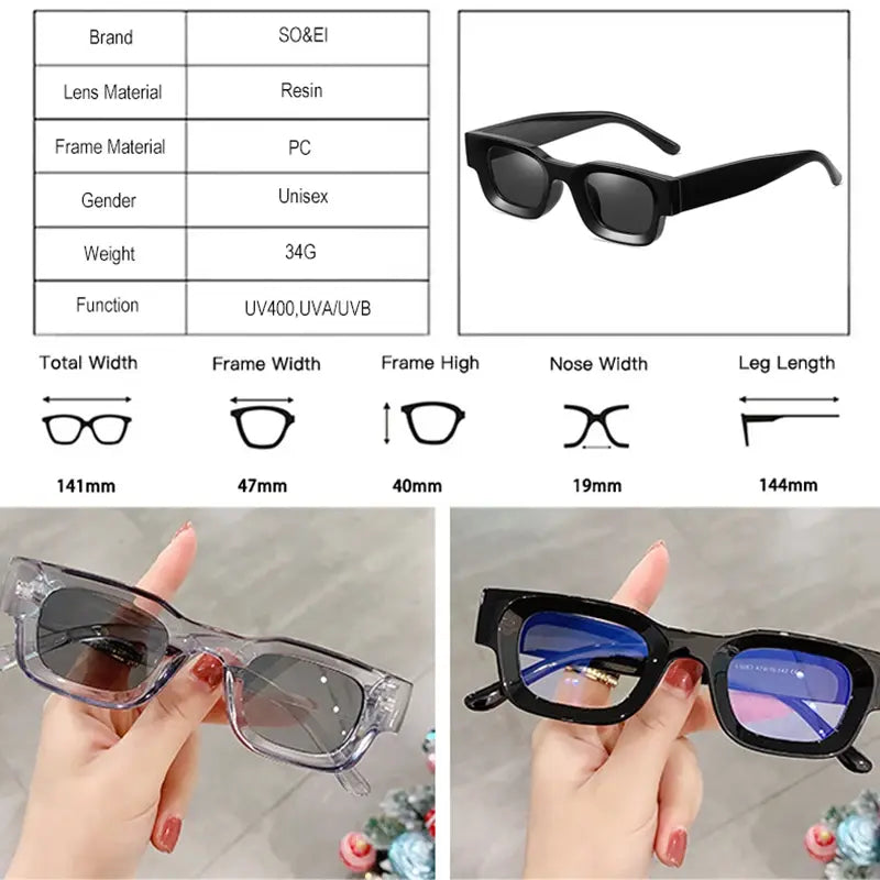 Small Square Polarized Sunglasses