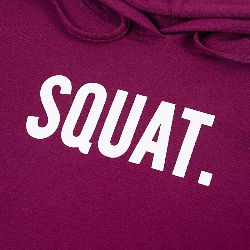 Letter Print SQUAT Hoodies Women's Crop Top