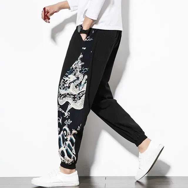 Men's Dragon Harem Joggers Sweatpants