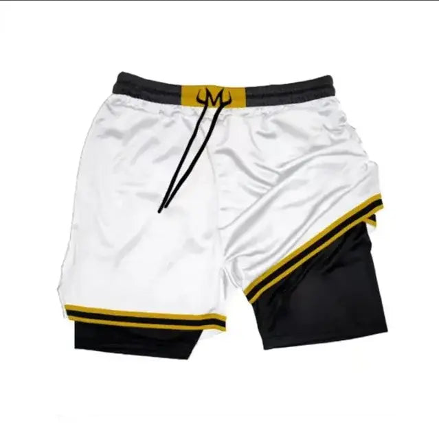 Men's Double-Layered Anime Shorts for Sports