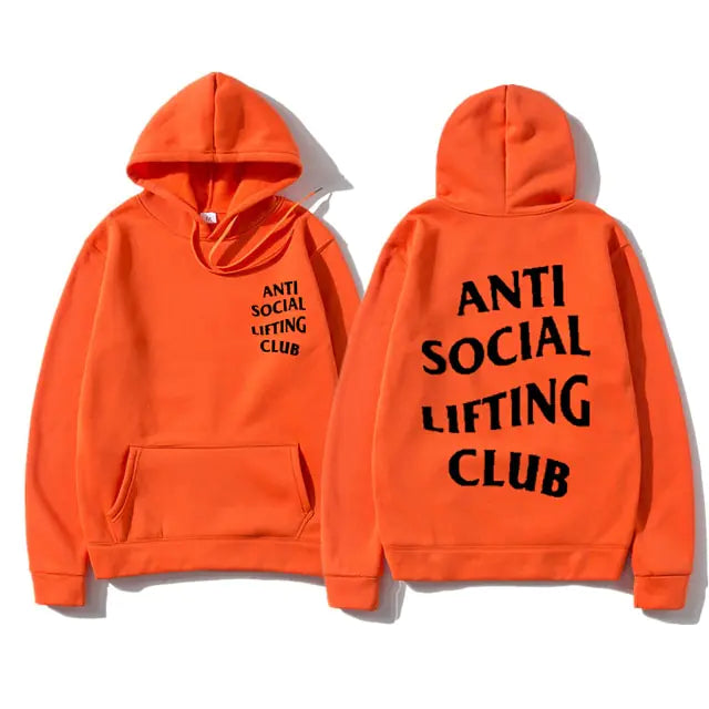 Fashion Letter Anti Social Lifting Club Hoodie