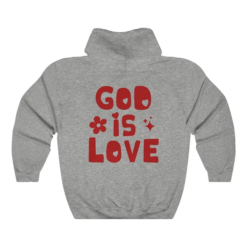 'God Is Love' Back Print Hoodie