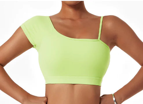 Sexy Oblique Shoulder Yoga Clothes Tops