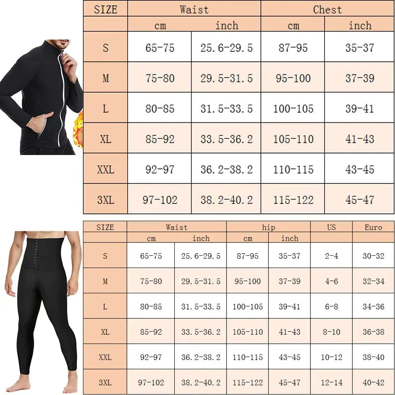 Exercise waist corset shapewear Men's sauna suit